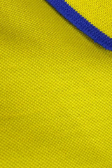 Men's striped collared short-sleeved cotton polo shirt - lemon yellow