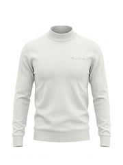 Turti - White | Finoman kötött garbó pulóver (fehér)
