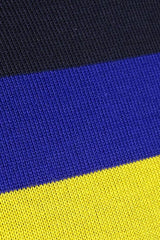 Csíkos környakú férfi pamut pulóver