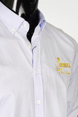 Egyszínű hosszúujjú legombolható galléros férfi pamut ing