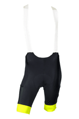 Limited edition, numbered cycling pro jersey and bib cargo shorts set - black