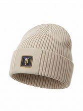 Beanie Two - Beige | Kötött anyagában csíkos beanie sapka (bézs)