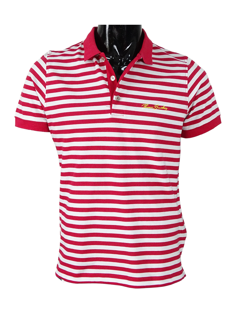 Sailor polo shirt - Red/white
