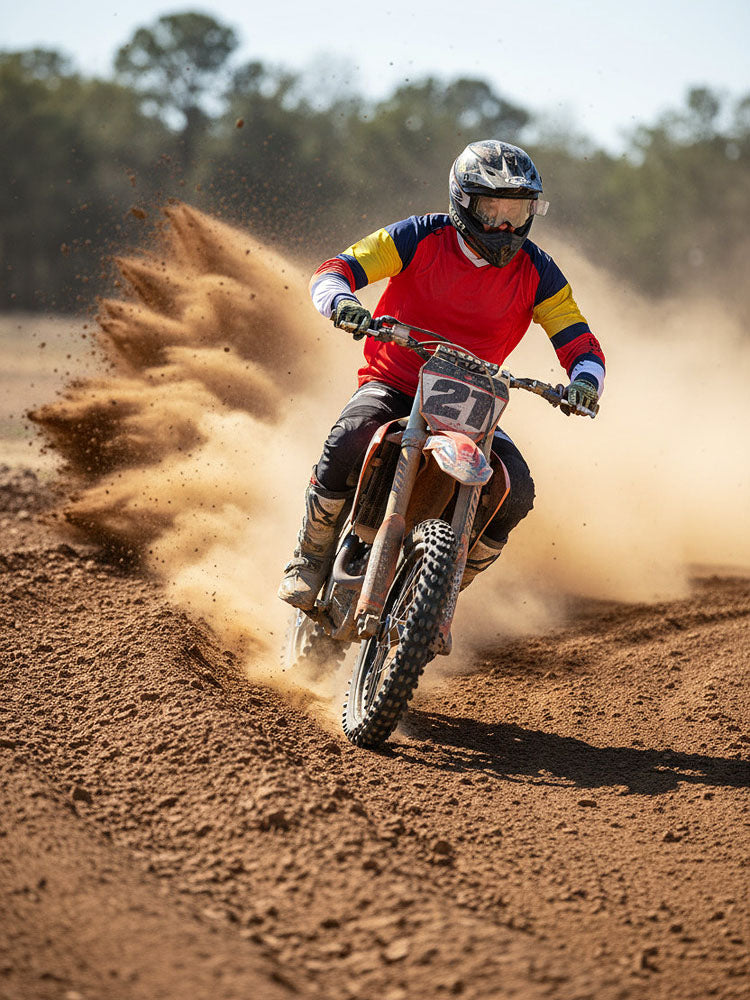 Men's V-neck long-sleeved technical sports t-shirt - red