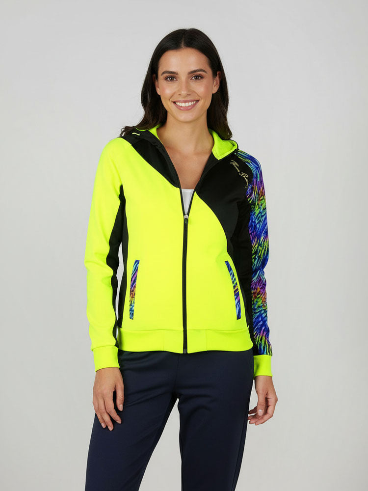 Breitling Sport Sup women's elastic colorful warm-up top.