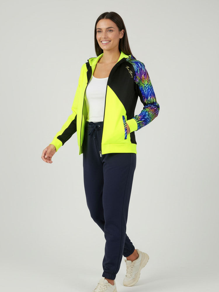 Breitling Sport Sup women's elastic colorful warm-up top.