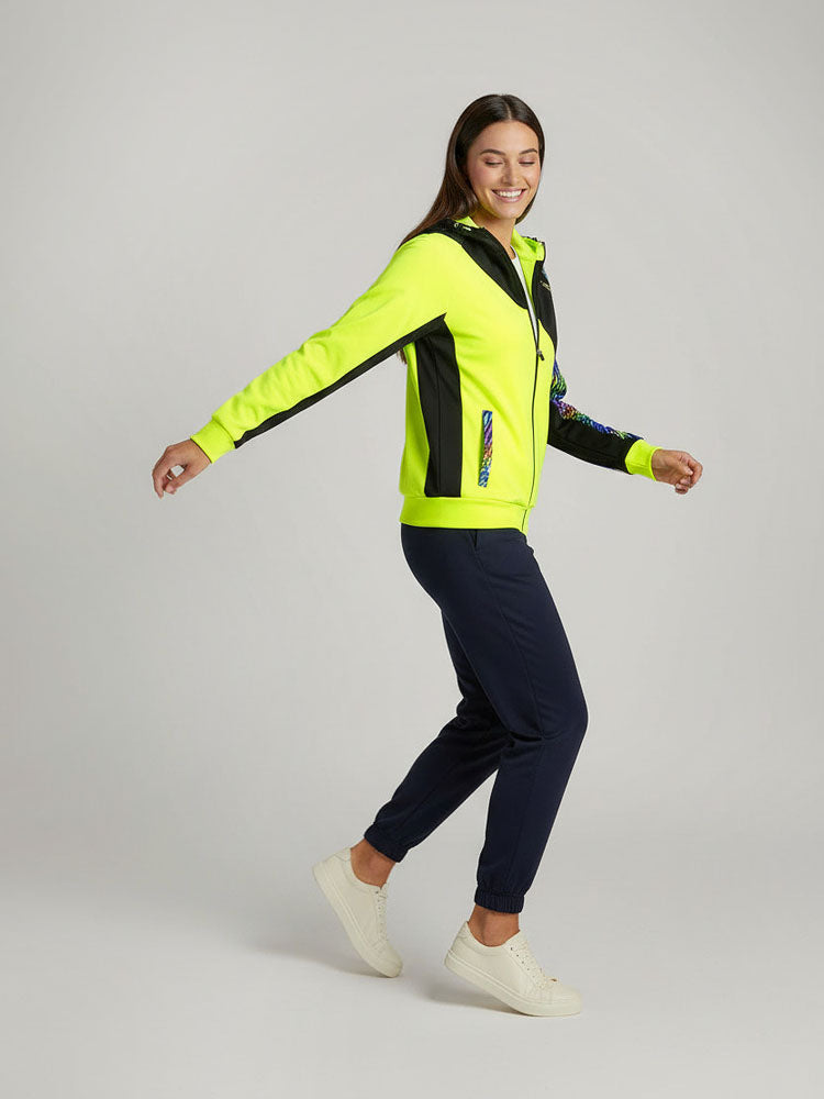 Breitling Sport Sup women's elastic colorful warm-up top.