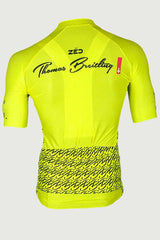 Limited edition, numbered cycling pro jersey and bib cargo shorts set - lemon yellow