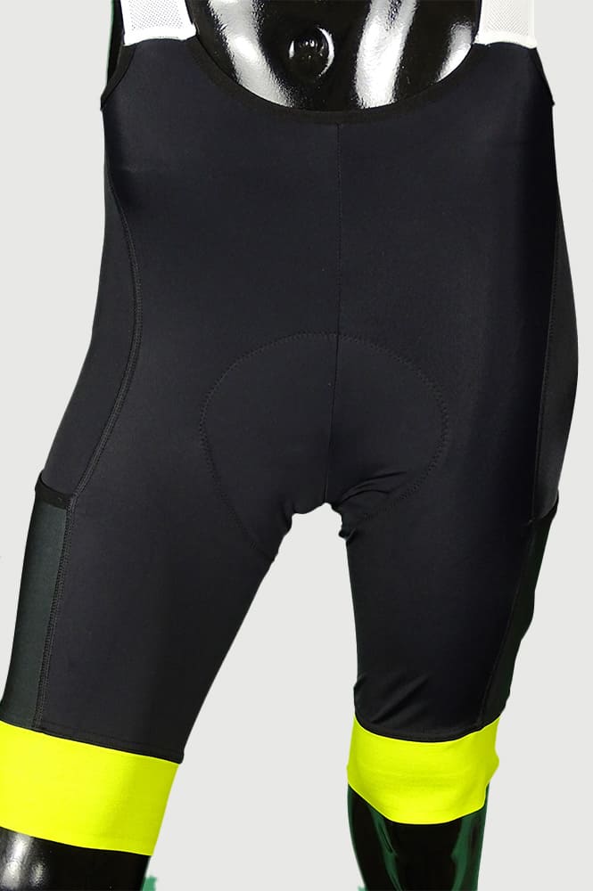 Limited edition, numbered cycling pro jersey and bib cargo shorts set - black
