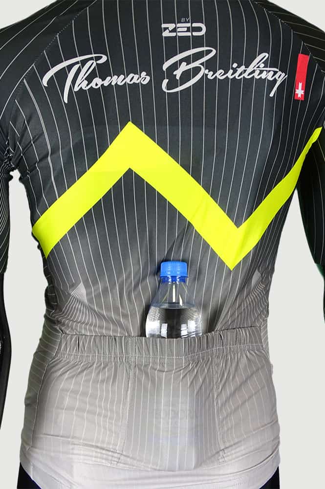 Limited edition, numbered cycling pro jersey and bib cargo shorts set - black