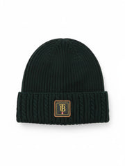 Beanie One - Black | Kötött anyagában mintás beanie sapka (fekete)