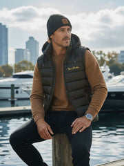 Beanie One - Black | Kötött anyagában mintás beanie sapka (fekete)