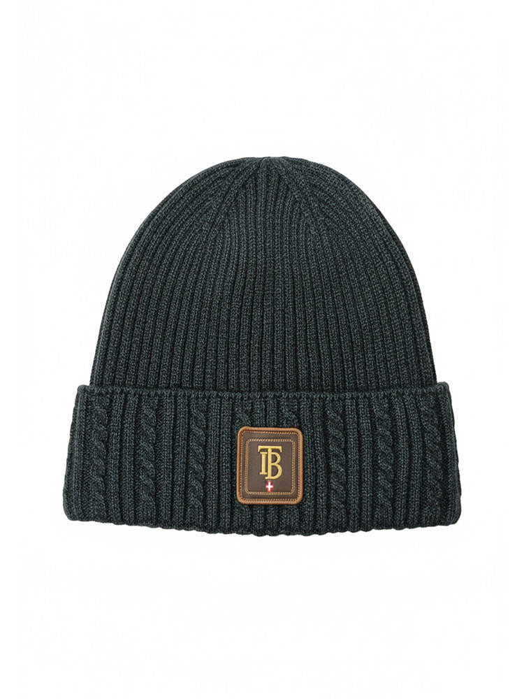 Beanie One - Darkgray | Kötött anyagában mintás beanie sapka (szürke)