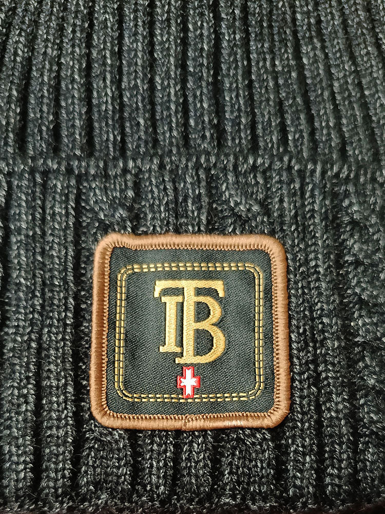 Beanie One - Darkgray | Kötött anyagában mintás beanie sapka (szürke)