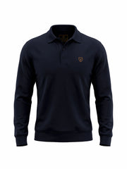 Adonis - Navyblue | Galléros 3 gombos pulóver - Invictus (sötétkék)