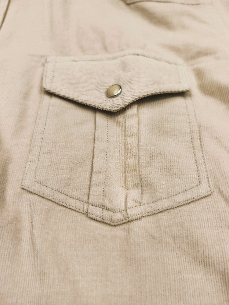 Owen - Beige | Kordbársony férfi ing (bézs)