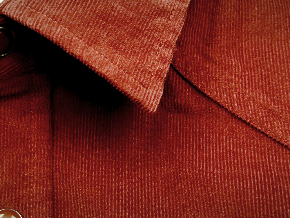 Owen - Terracotta | Kordbársony férfi ing (terrakotta)